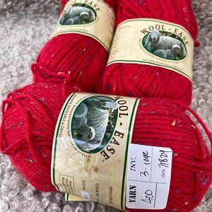 YARN 400 WOOL EASE 197 YDS 85GR 86% ACRYLIC 10% WOOL 4% RAYON 3 LOT BUNDLE